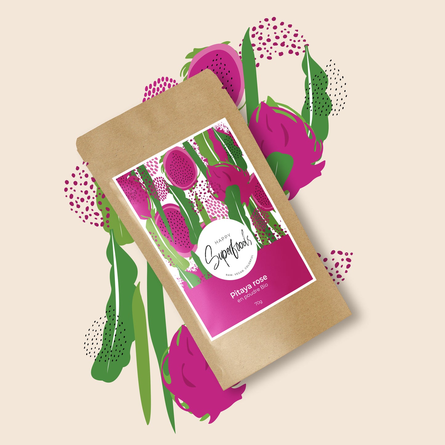 Pitaya Rose BIO en poudre